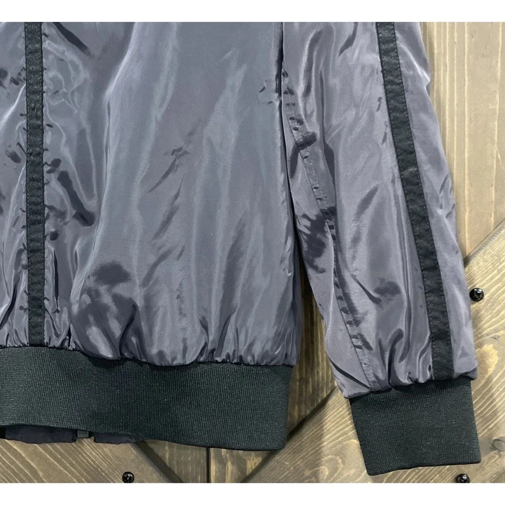 Michael Michael Kors Woman's Bomber Jacket Wind‎ Gray Black Size S